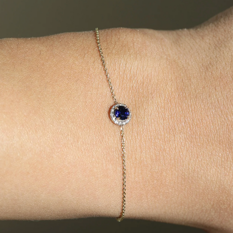 Diamond link bracelet
