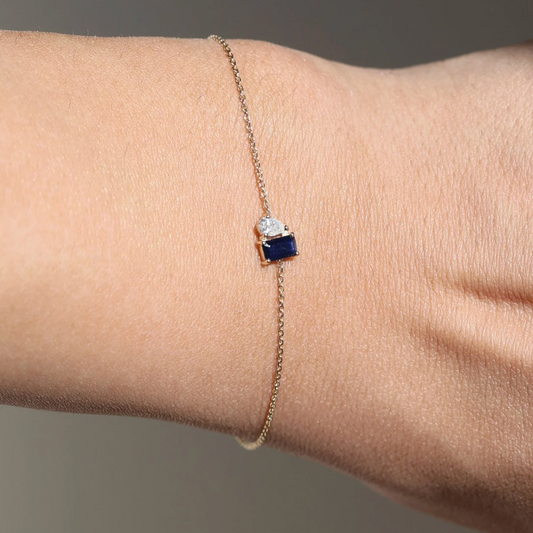 Diamond link bracelet