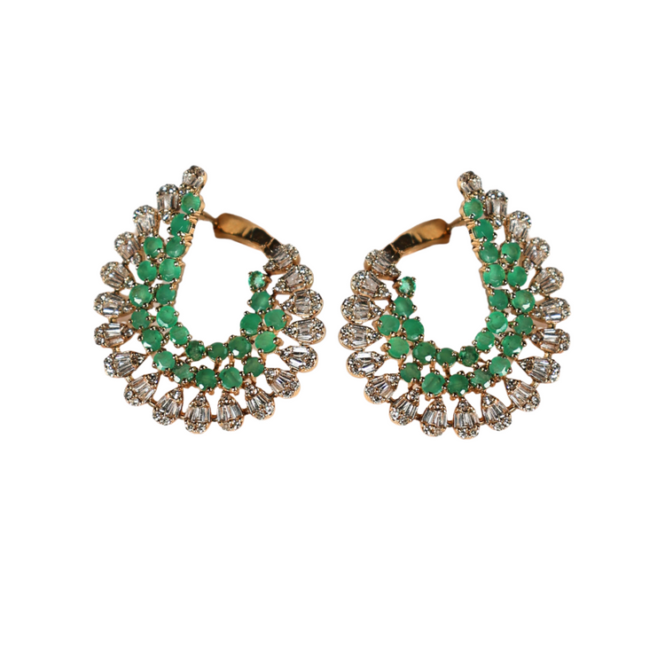 Aretes Esmeralda Diamantes