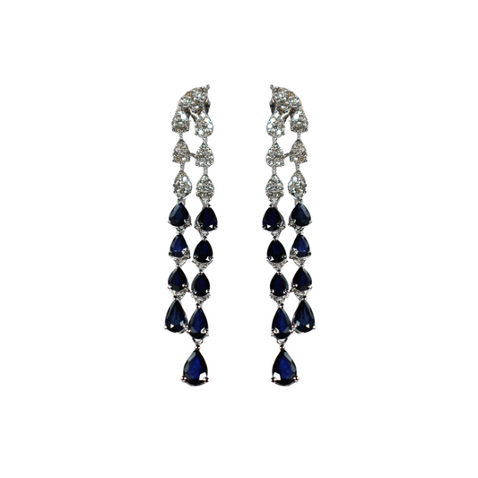 Emerald Halo Diamond Earrings