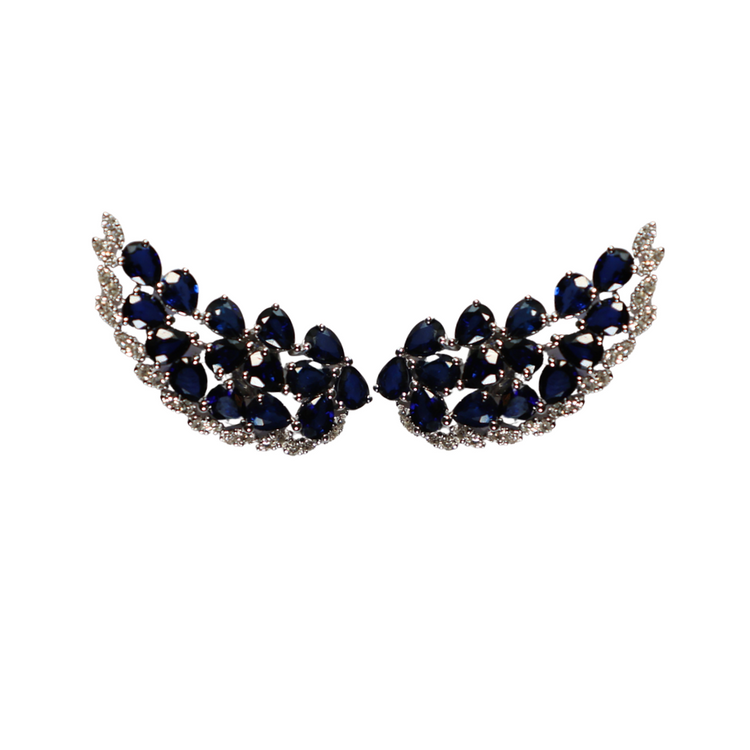 Aretes Zafiro Diamantes