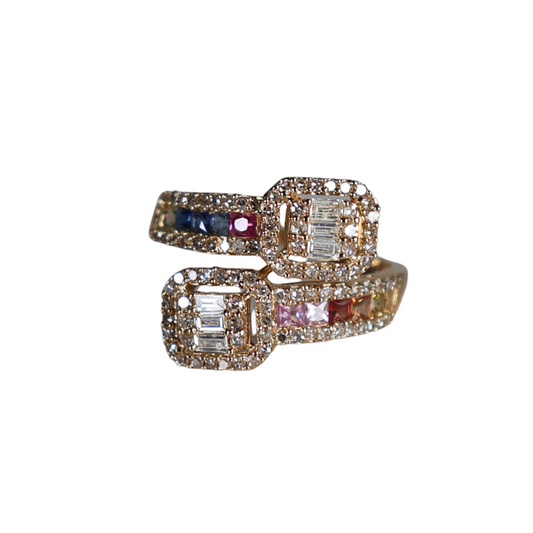 Toi et Moi Pear & Oval Sapphire Ring