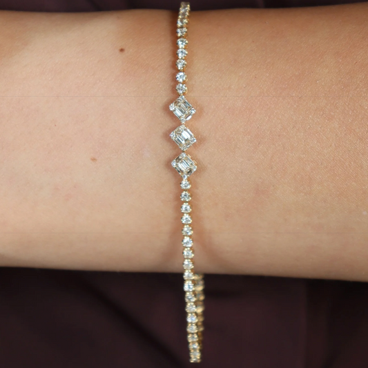 Diamond link bracelet