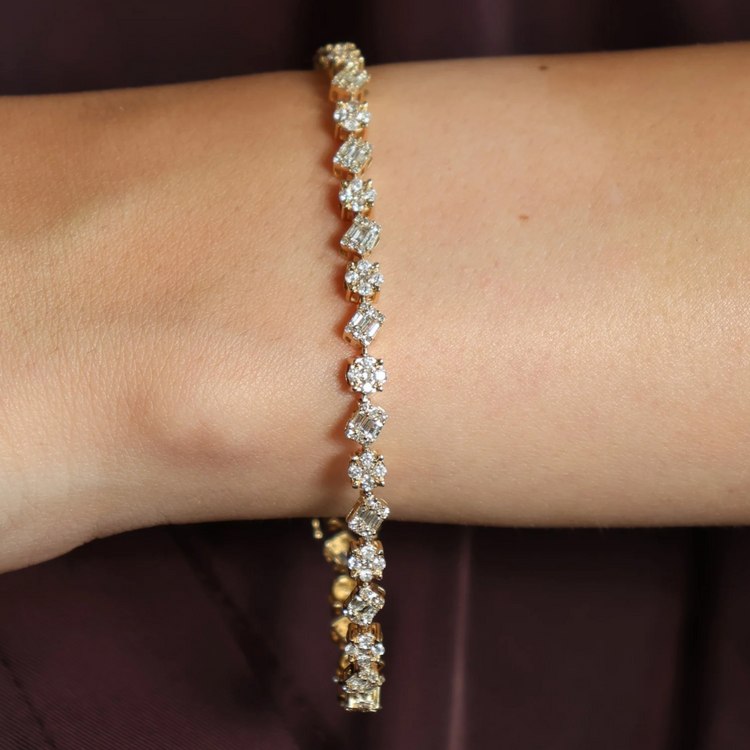 Diamond link bracelet
