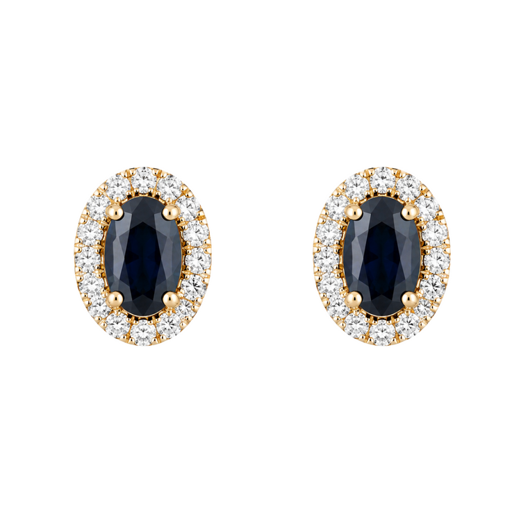 Emerald Halo Diamond Earrings