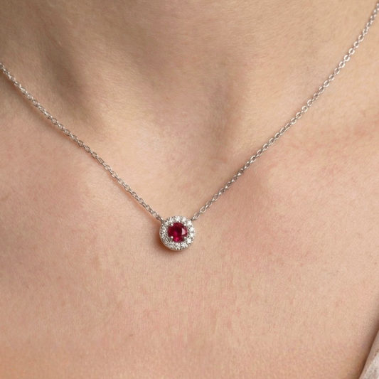 Emerald Pendant with Diamond Bezel