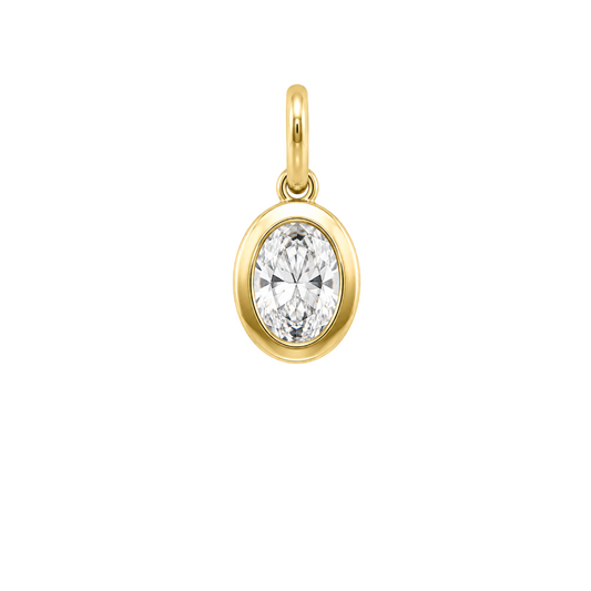 Dije Diamante Oval Bisel