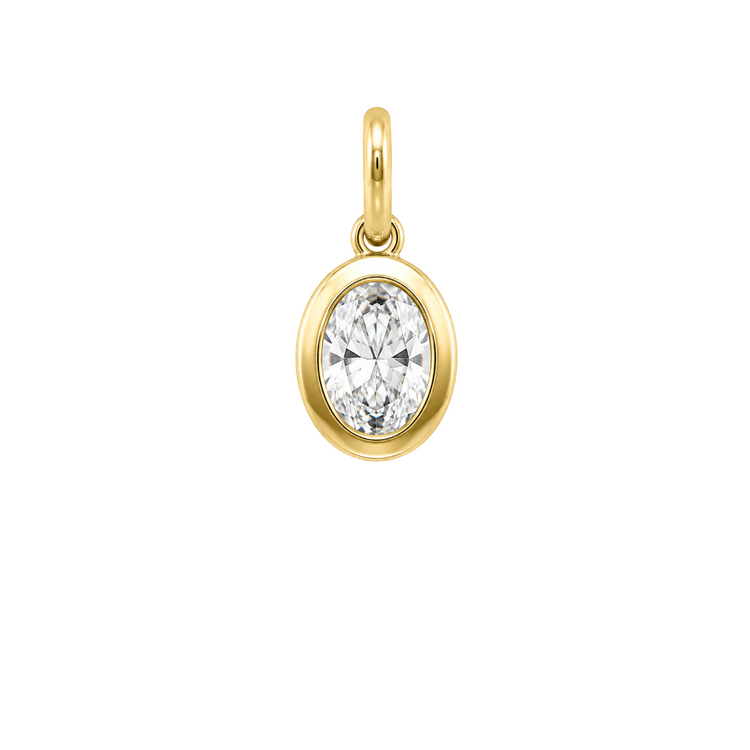 Dije Diamante Oval Bisel