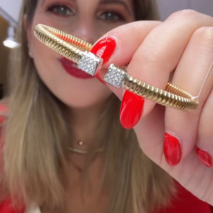 Pulsera con diamantes en oro 18k