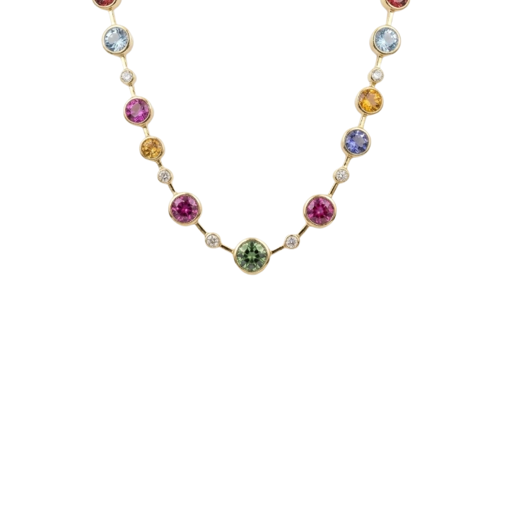 Collar con zafiros y diamantes