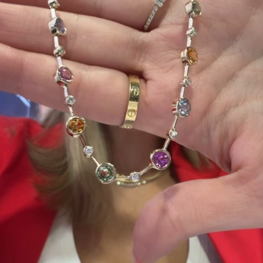 Collar con zafiros y diamantes