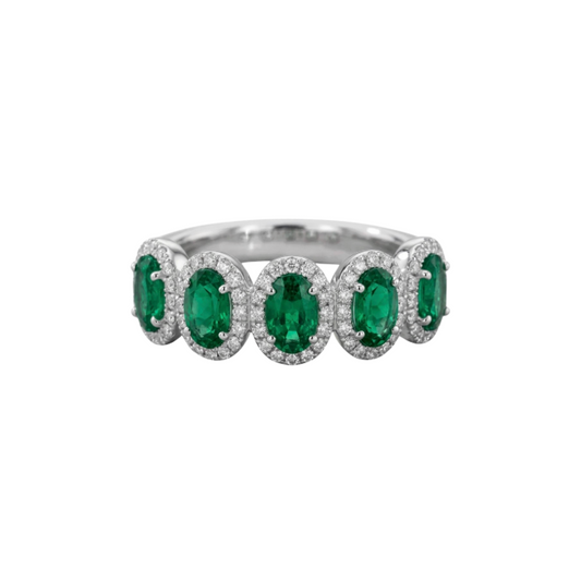 Churumbela con esmeraldas y diamantes