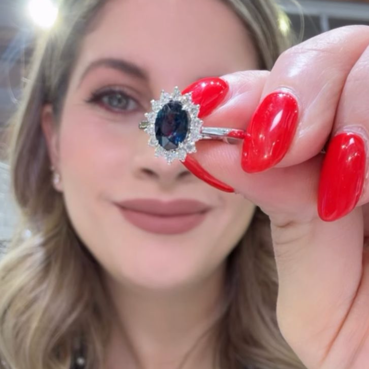 Anillo lady di de zafiro y diamantes