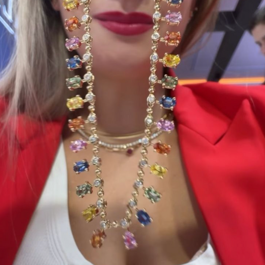 Collar con zafiros y diamantes
