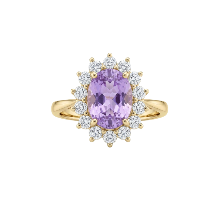 Anillo de cuncita y diamantes