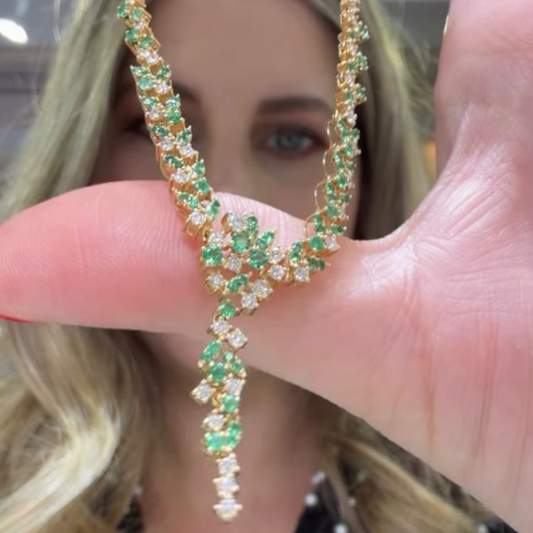Collar de esmeralda y diamantes