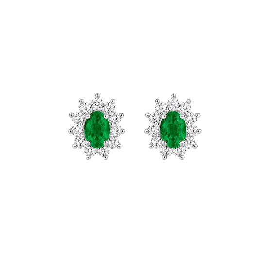 Aretes Esmeralda Diamantes