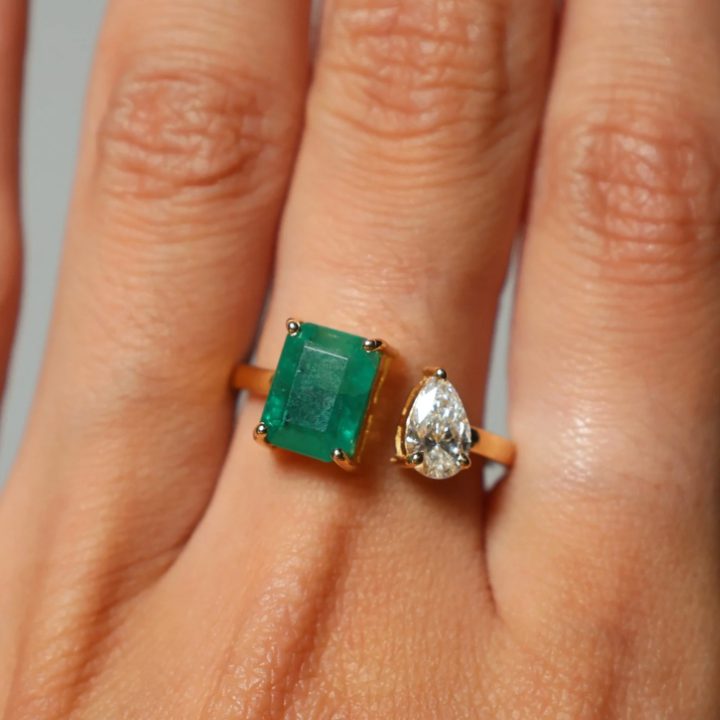 Anillo Esmeralda Diamante