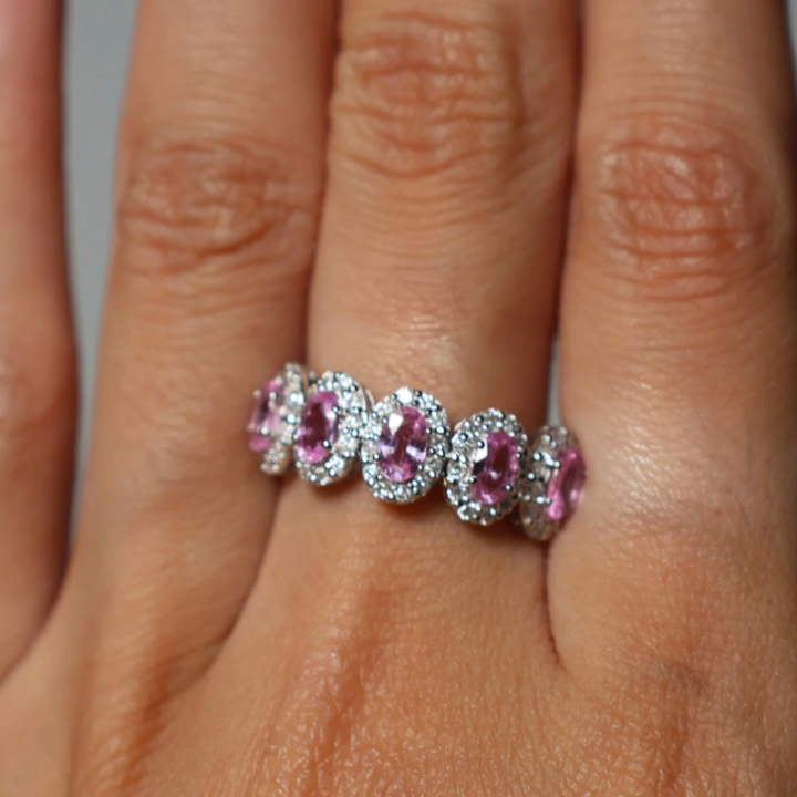 Emerald Halo Ring with Diamonds