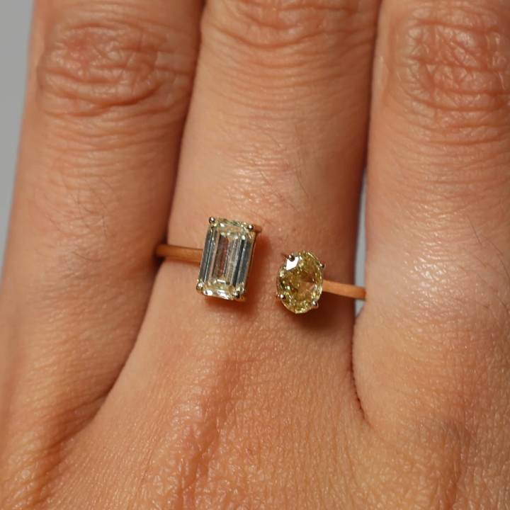 Anillo Diamantes Fancy Yellow