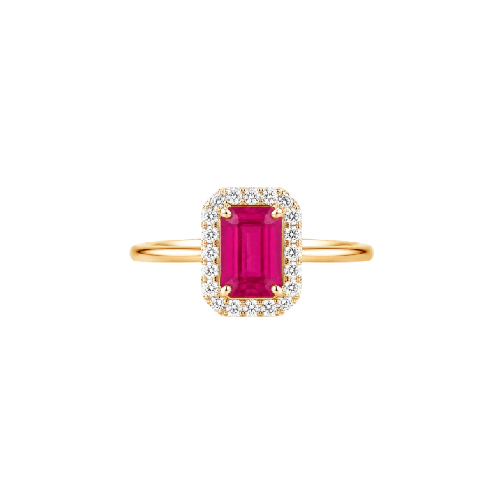 Anillo Rubí Diamantes