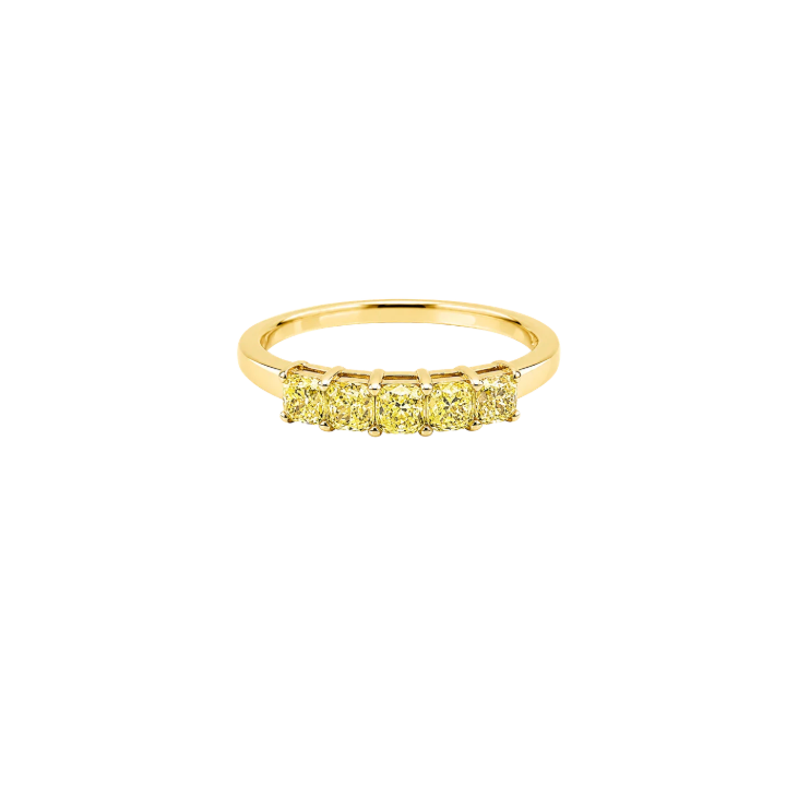 Anillo Diamantes Fancy Yellow