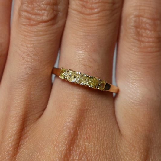 Anillo Diamantes Fancy Yellow