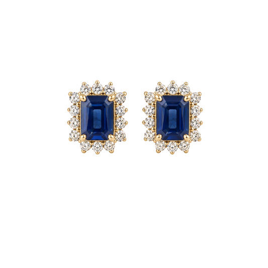Sapphire Diamond Earrings