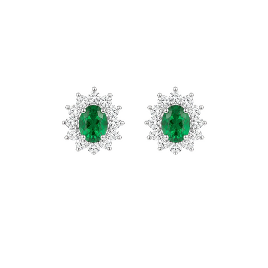 Emerald & Diamond Earrings
