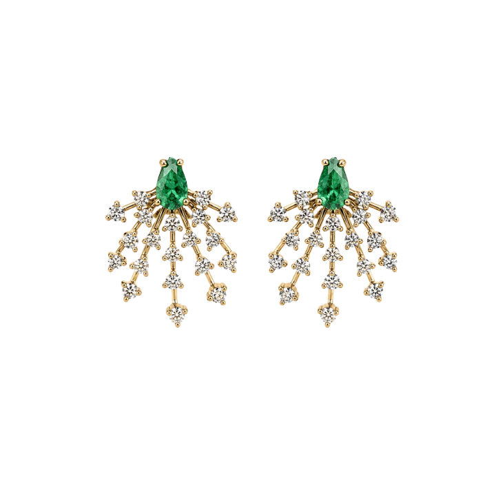 Aretes Esmeralda Diamantes