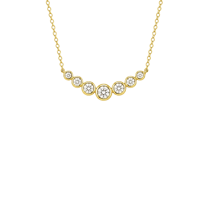 Collar Dije Diamantes Bisel