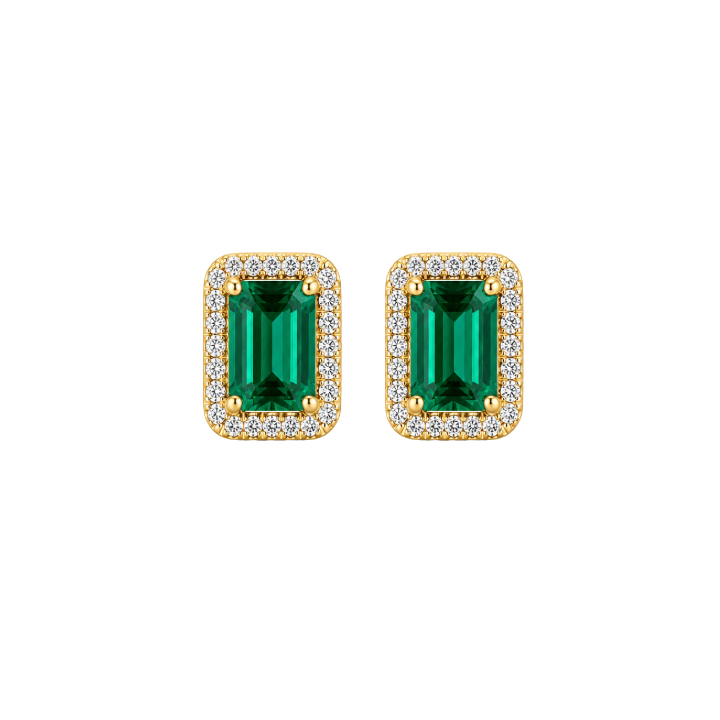 Aretes Esmeralda Diamantes