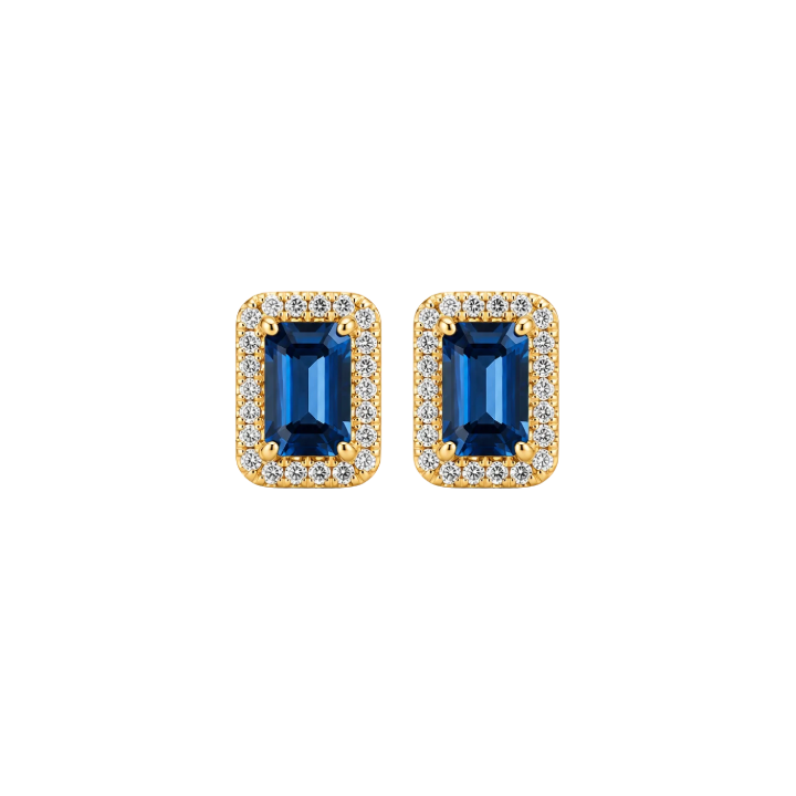 Aretes Zafiro Diamantes