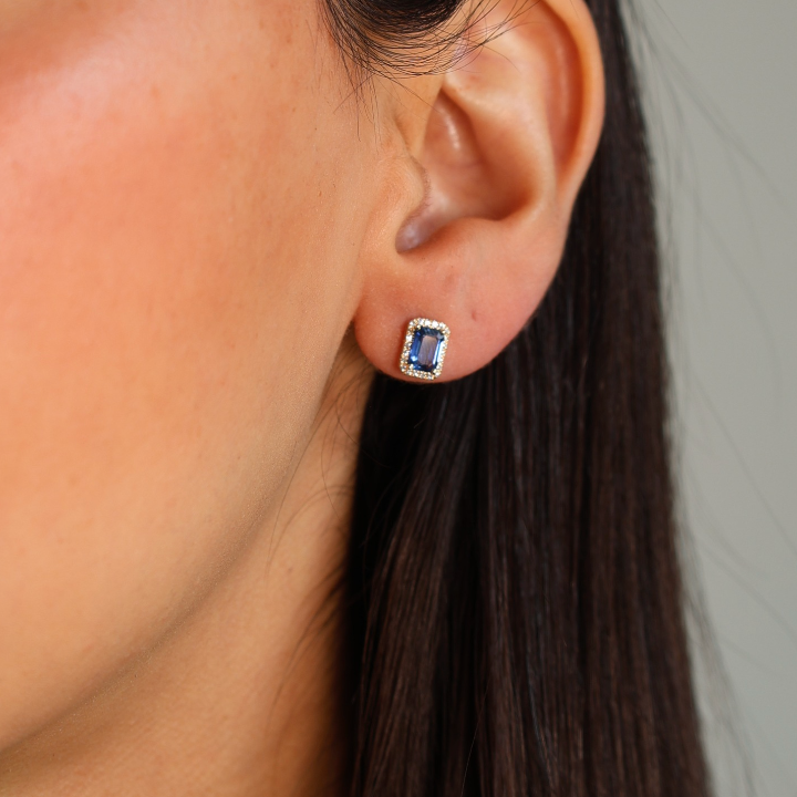 Aretes Zafiro Diamantes