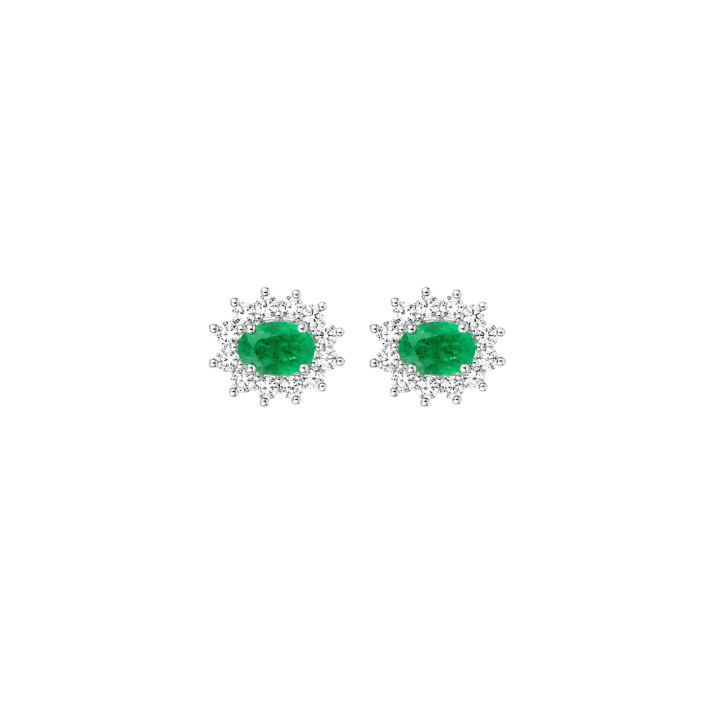 Aretes Esmeralda Diamantes