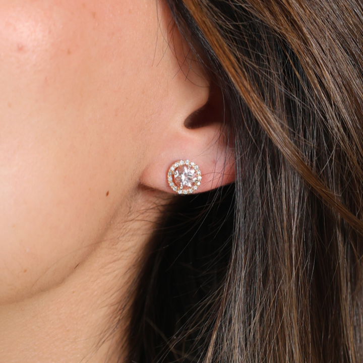 Aretes Morganita Diamantes