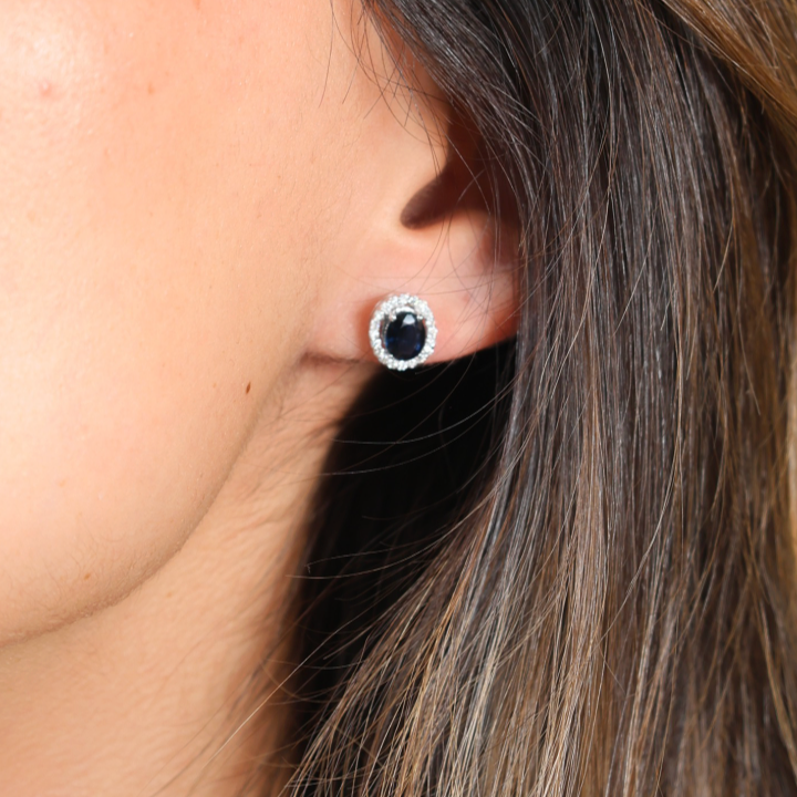 Aretes Zafiro Diamantes