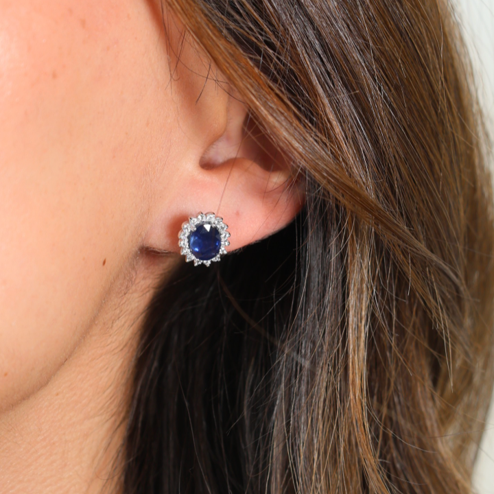Aretes Zafiro Diamantes