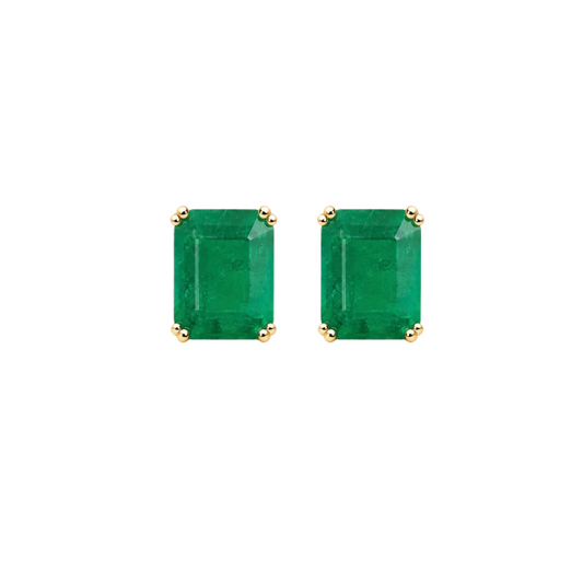 Emerald and Diamond Toi et Moi Earrings