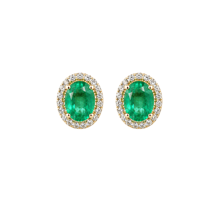 Aretes Esmeralda Diamantes