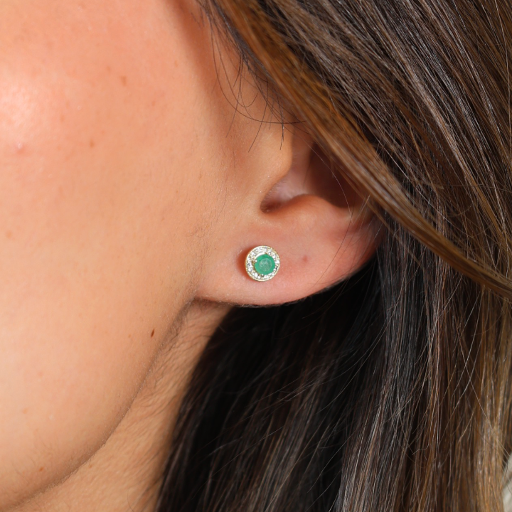 Aretes Esmeralda Diamantes
