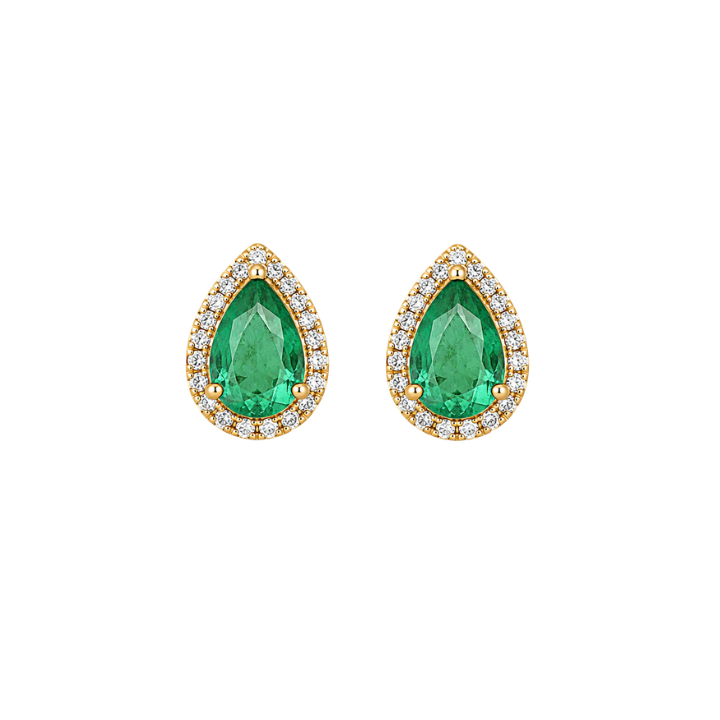 Aretes Esmeralda Diamantes