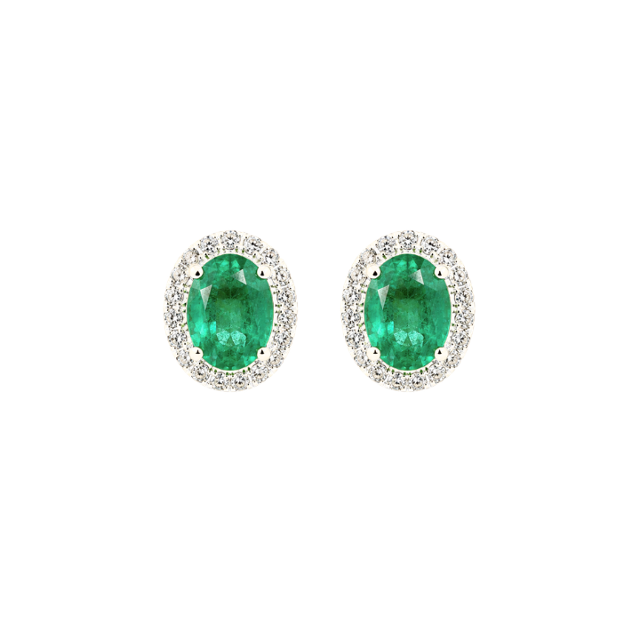 Aretes Esmeralda Diamantes