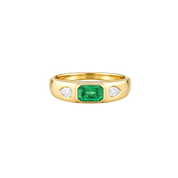 Anillo Esmeralda Diamantes