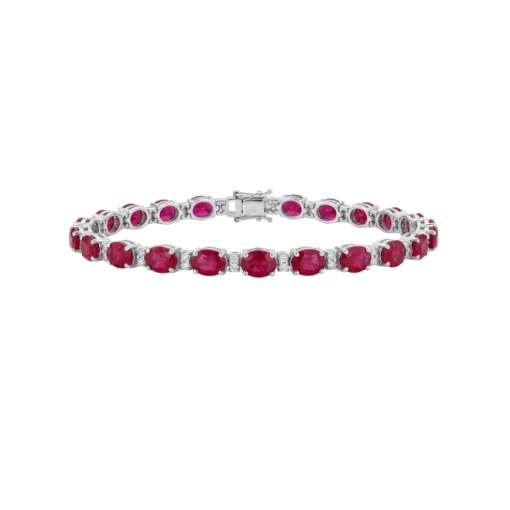 Pulsera de diamantes con Rubi