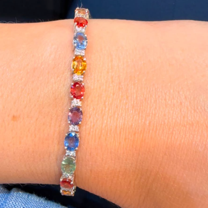 Pulsera de zafiros y diamantes