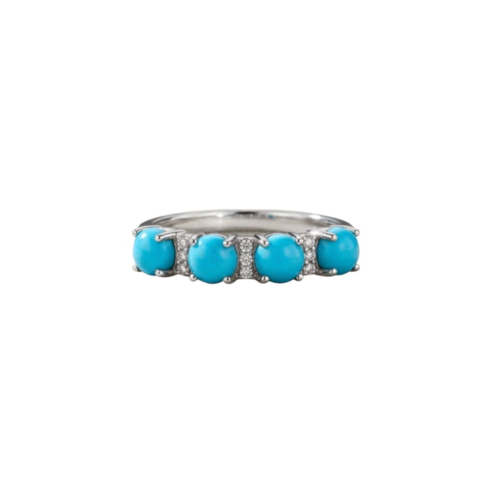 Anillo de Turquesa con Diamantes
