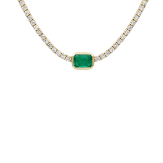 Tennis Necklaces Con Esmeralda