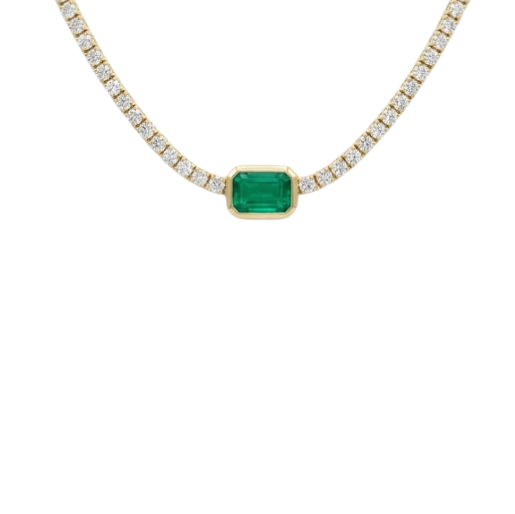 Tennis Necklaces Con Esmeralda