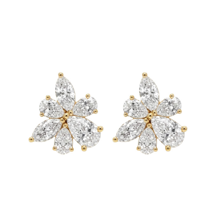 Aretes cluster de diamantes